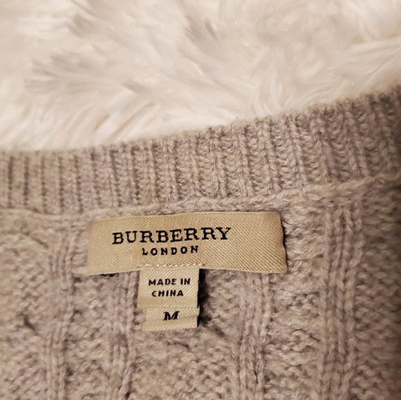 Burberry London Cable Knit Peplum Sweater - Picture 3 of 5